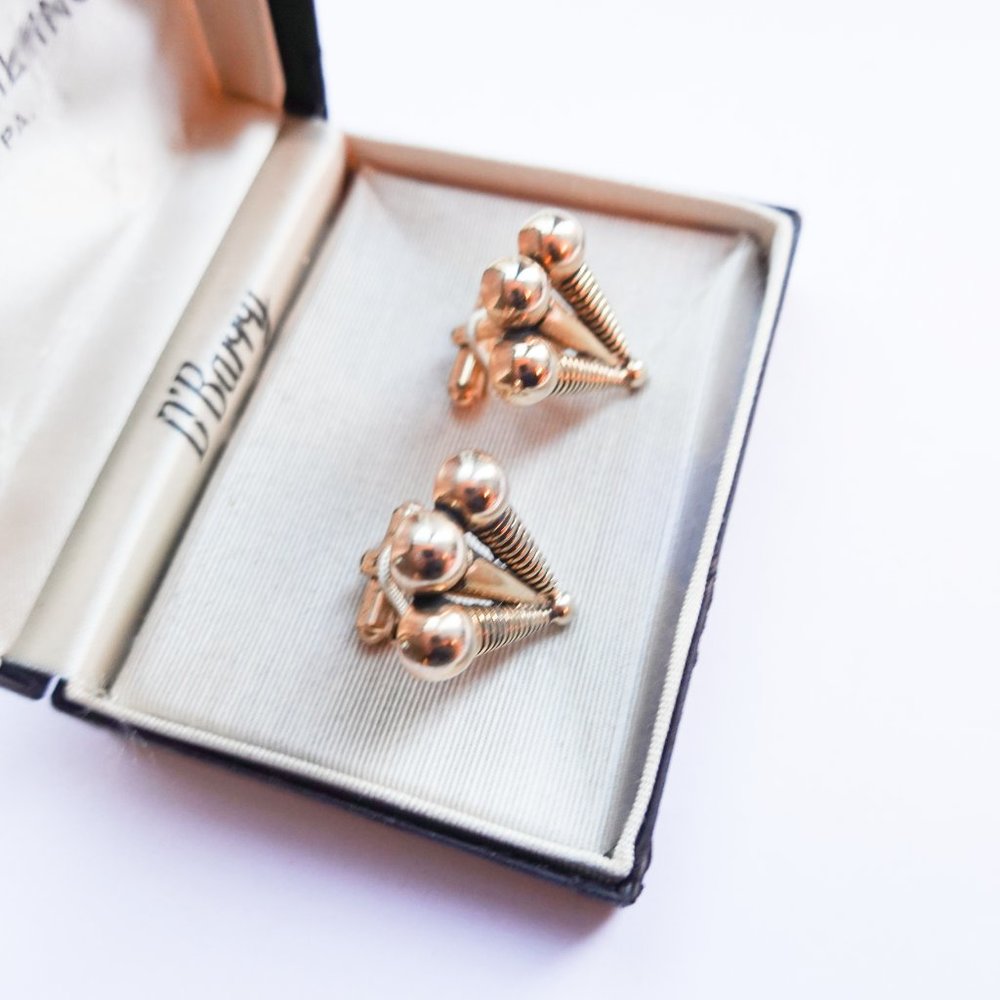1960's Mod Gold Cufflinks